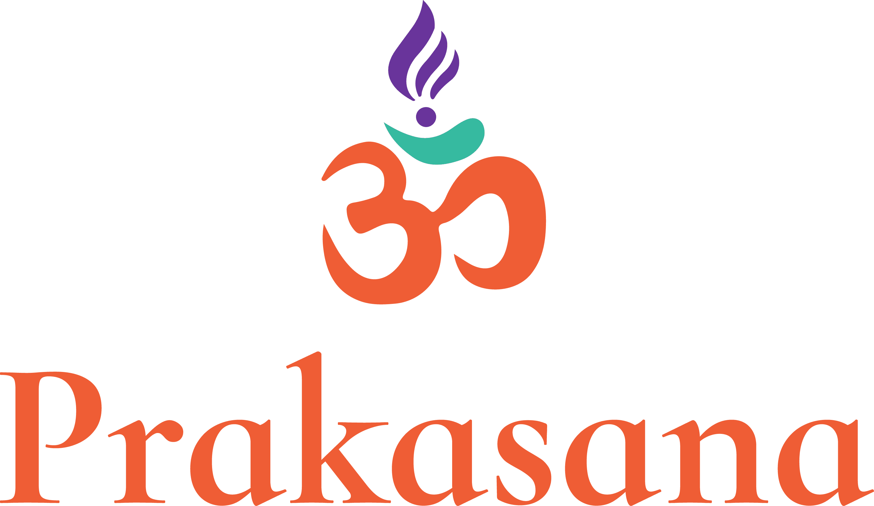 Prakasana Yoga Logo, vertical