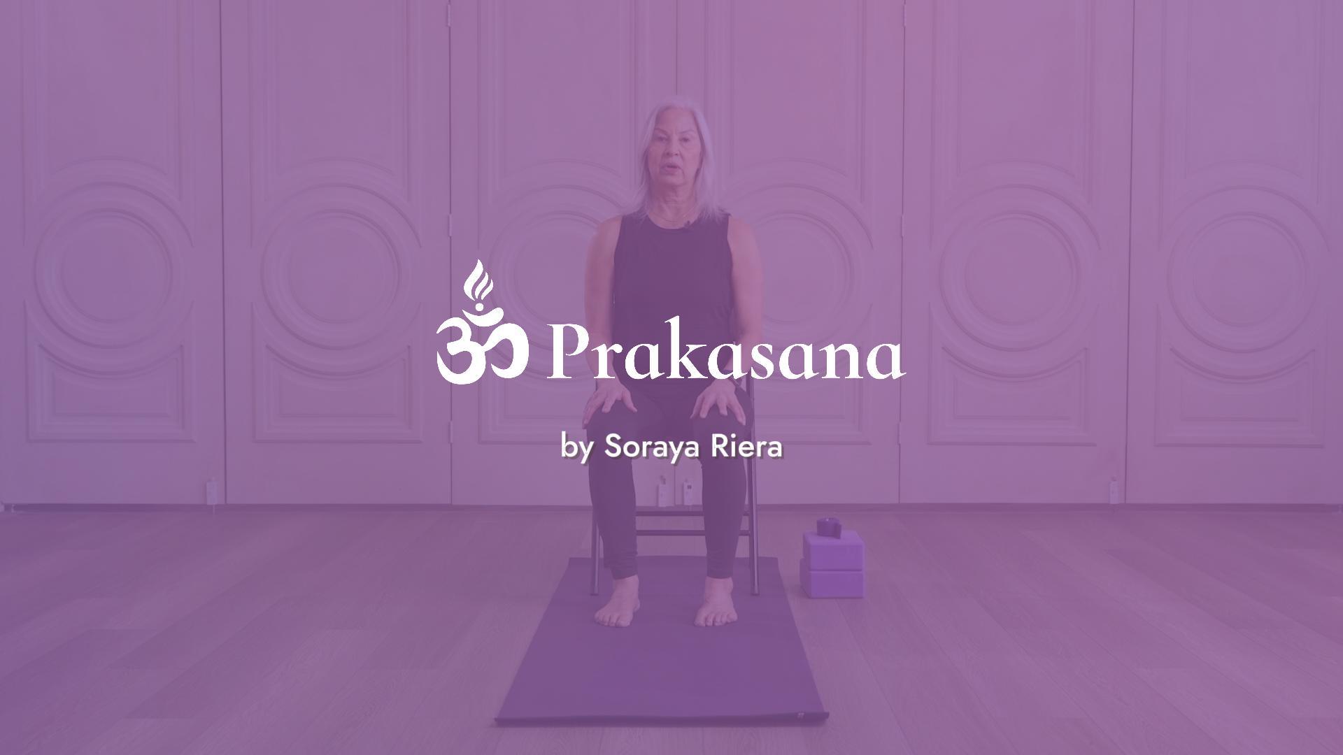 Cover of the introductory video tutorial to a Prakasana Yoga class, available online and on the official Youtube channel